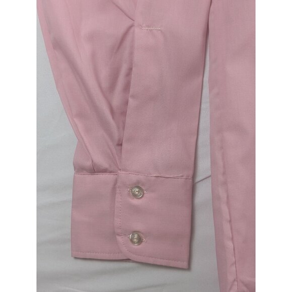 Vintage Kmart Permanent Press Pink Long Sleeve Dress Shirt Button Up Mens 15.5 - Picture 9 of 12